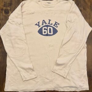 Ebbets Field Flannels Yale 60 Off White Long Sleeve Shirt Jersey